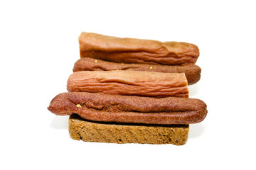 Frische Bratwürste mit Toastbrot