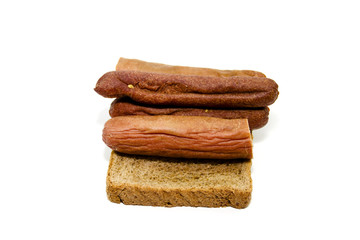 Frische Bratwürste mit Toastbrot