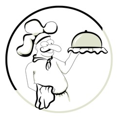 Kucharz z tacą logo