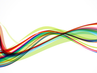 Colorful Wave Background With Shadow