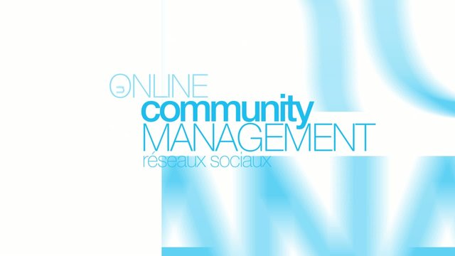 Community management mod&eacute;rateur nuage de mots animation