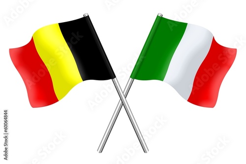 "Drapeaux : duo Belgique Italie" photo libre de droits sur ...