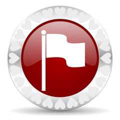 flag valentines day icon