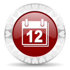 calendar valentines day icon