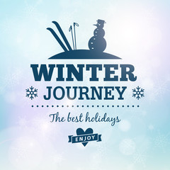 Winter journey holidays poster