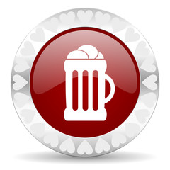 beer valentines day icon