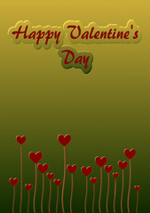 Valentine's day background with abstract hearts