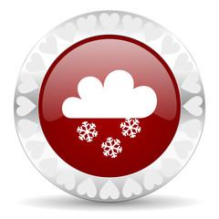 snowing valentines day icon