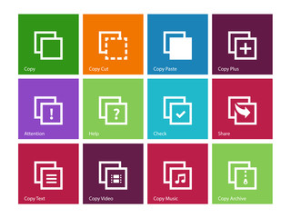 Copy Paste icons for Apps, Web Pages.