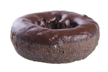 chocolate donuts on a background