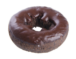 chocolate donuts on a background