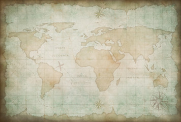 Fototapeta na wymiar old world map background