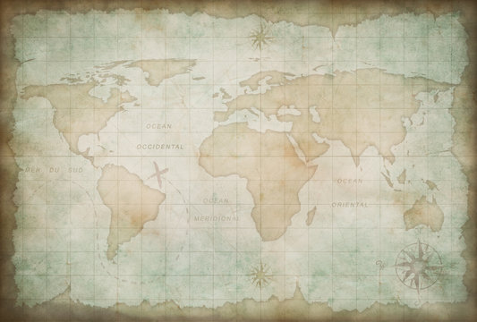 Fototapeta old world map background
