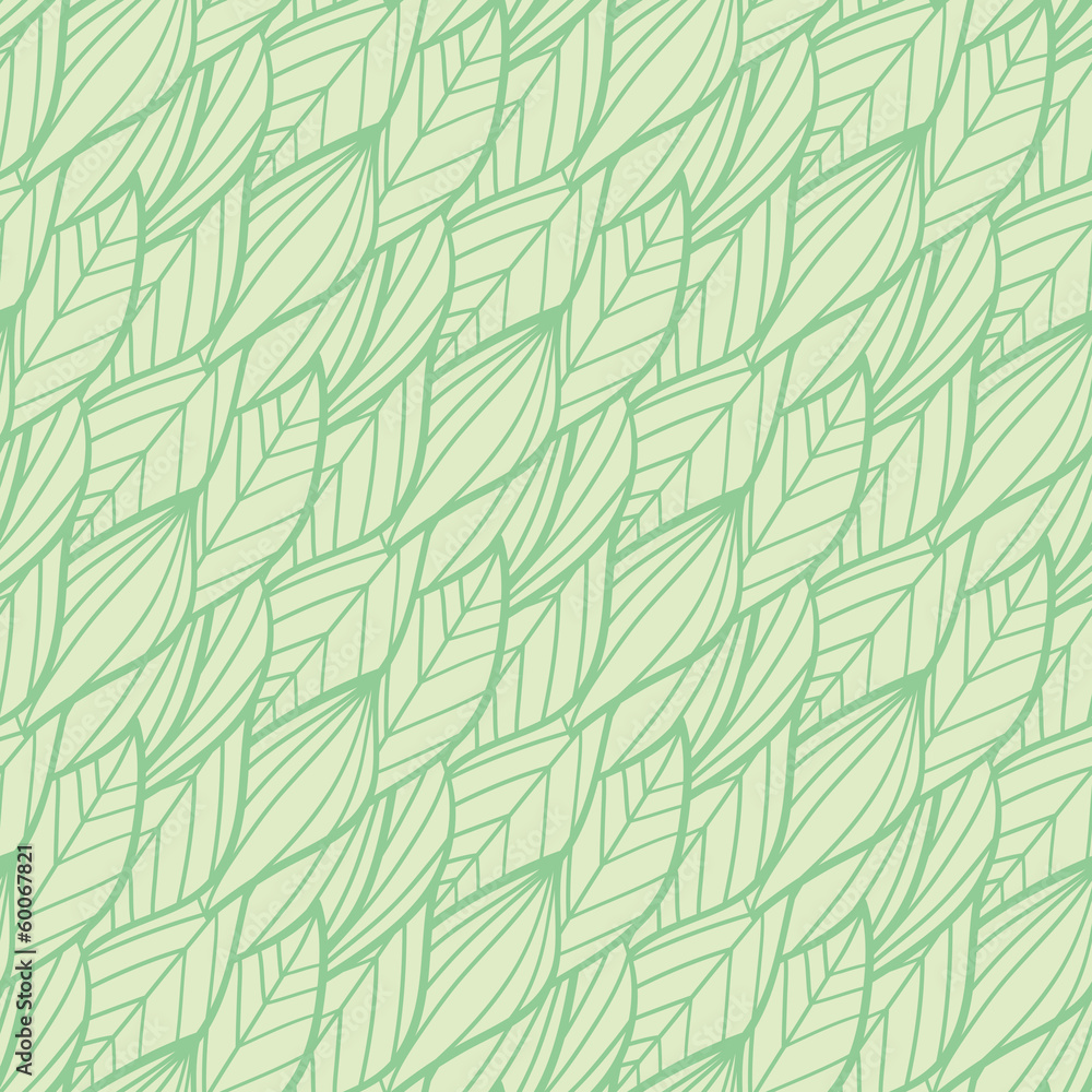 Poster seamless pattern with leaves