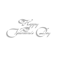 Text design of happy valentine's day. White.vector