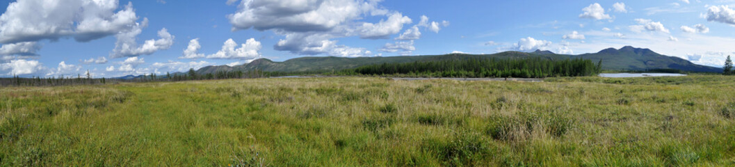 Panorama of a mountain valley.