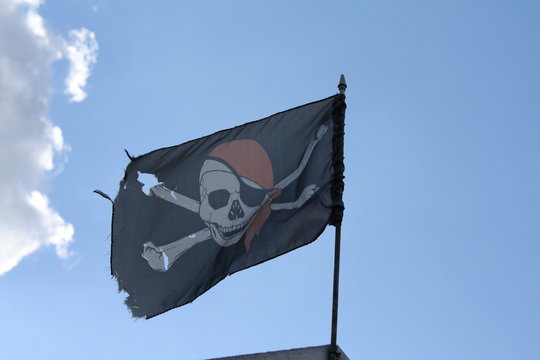 Piraten Flagge, Stock Photo, Picture And Low Budget Royalty Free Image.  Pic. ESY-001075442