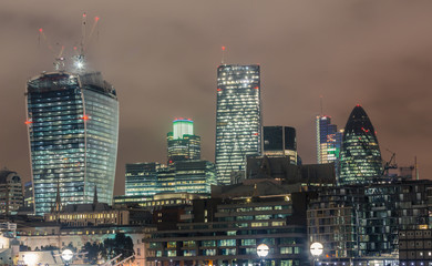 Naklejka premium City of London, Night View