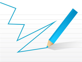 pencil and script illustration design