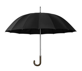 Open black umbrella