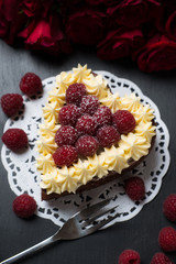 Himbeer-Herz-Torte