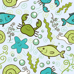 Seamless pattern, underwater