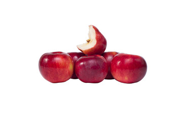 ripe apples isolated on white background