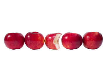 ripe apples isolated on white background