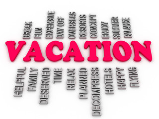 3d Vacation family, arrangement concept