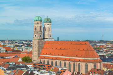 Obraz premium Aerial view of Munchen Marienplatz