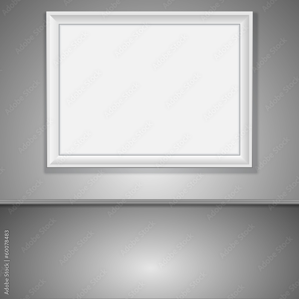 Poster vector interior with rectangle empty frame