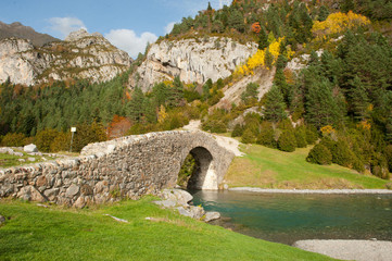 Fototapeta na wymiar Romanesque bridge