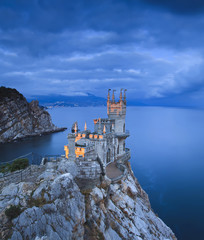 Swallow's Nest castle at sunset
