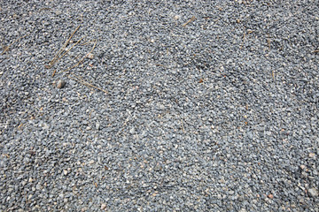 Close-up of fine gravel pile