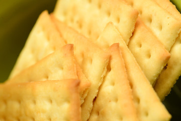 Biscuits On Green Bowl