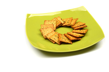 Biscuits On Green Bowl