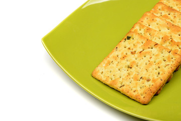 Biscuits On Green Bowl