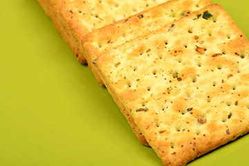 Biscuits On Green Bowl