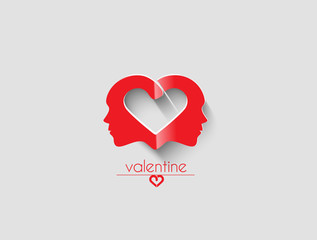 A happy couple in love for valentine's day icon