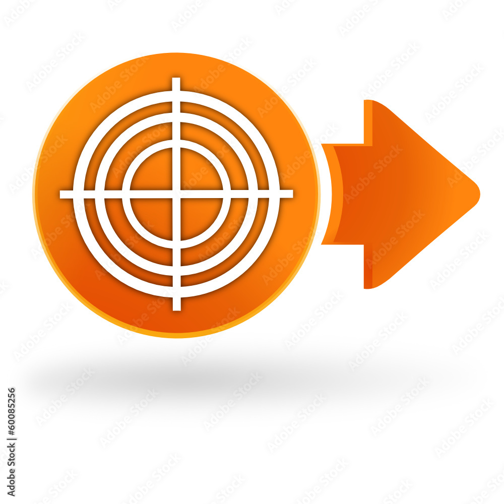 Fototapete diagnostic sur symbole web orange