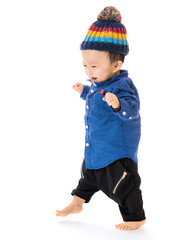 Asian baby boy full body