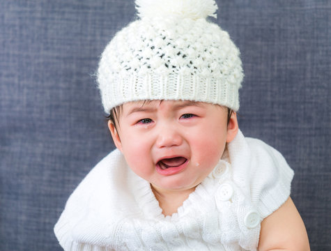 Cute baby and cry