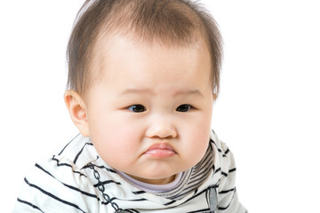 Asian baby pout lip