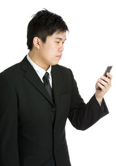 Businessman using mobile