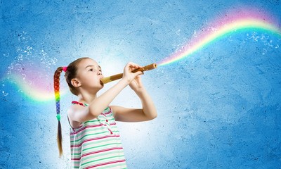 Kid with flute