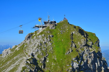 Seilbahn am Gipfel