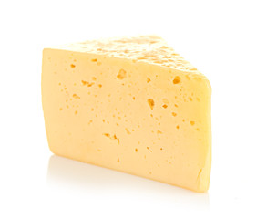 piece of cheese isolated on white