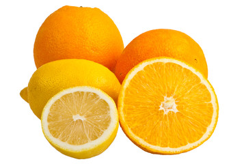 orange with half a lemon