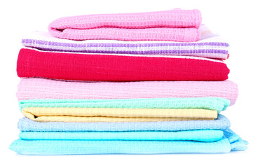 Kitchen towels isolated on white