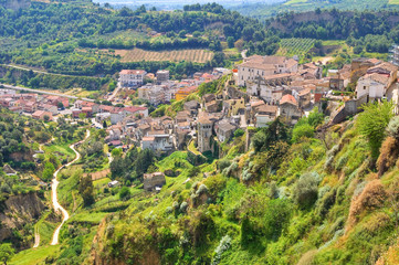 Fototapeta premium Panoramic view of Tursi. Basilicata. Italy.